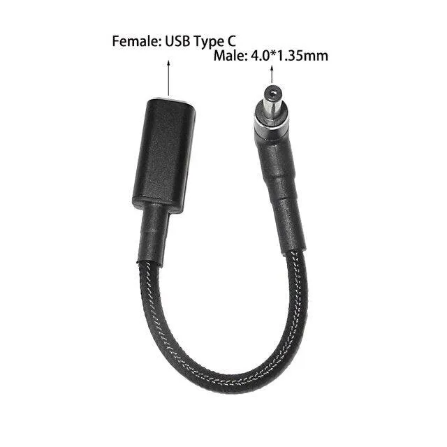 100W USB Type C PD to DC Power Jack: For Dell, HP, Lenovo, Asus, Sony, USB C to Universal Laptop Adapter