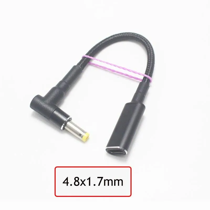 100W USB Type C PD to DC Power Jack: For Dell, HP, Lenovo, Asus, Sony, USB C to Universal Laptop Adapter