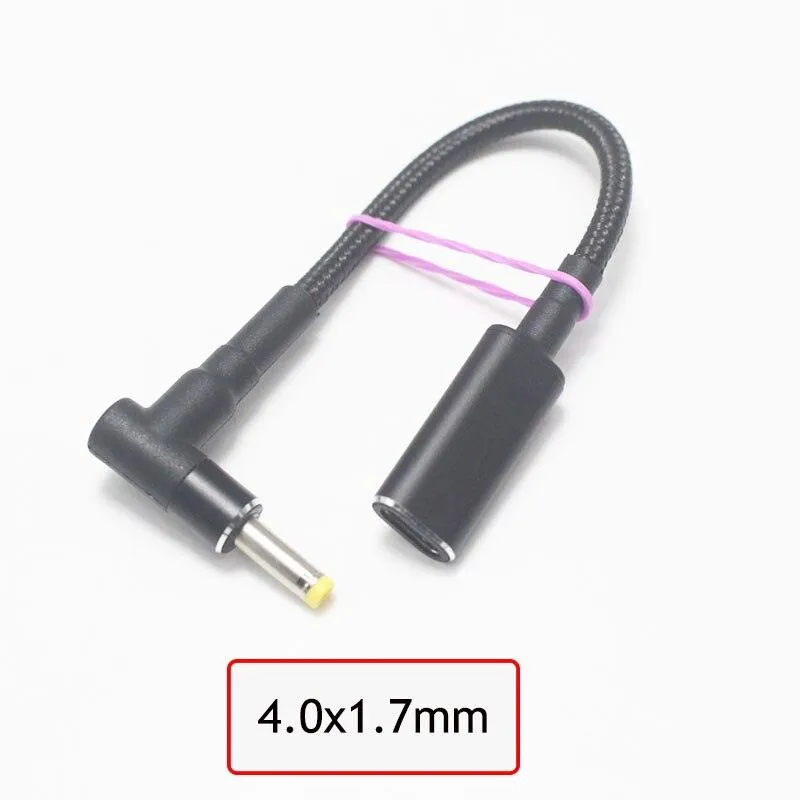 100W USB Type C PD to DC Power Jack: For Dell, HP, Lenovo, Asus, Sony, USB C to Universal Laptop Adapter