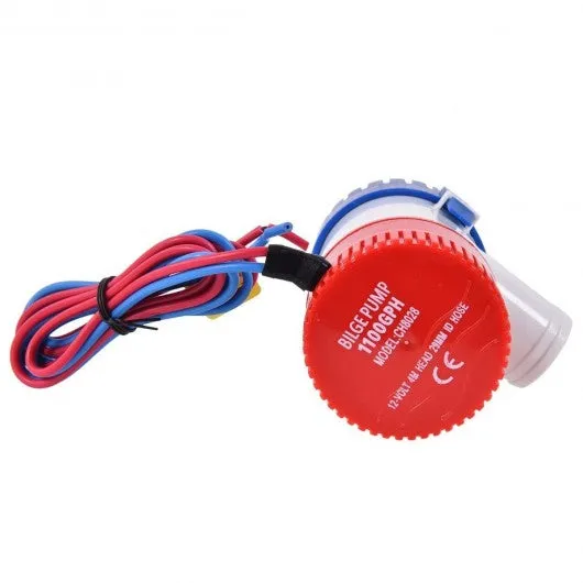 12 V 1100 GPH Electric Bilge Pump Marine Boat Submersible