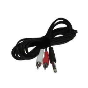 1/4" Stereo Plug to 2 x RCA Plug