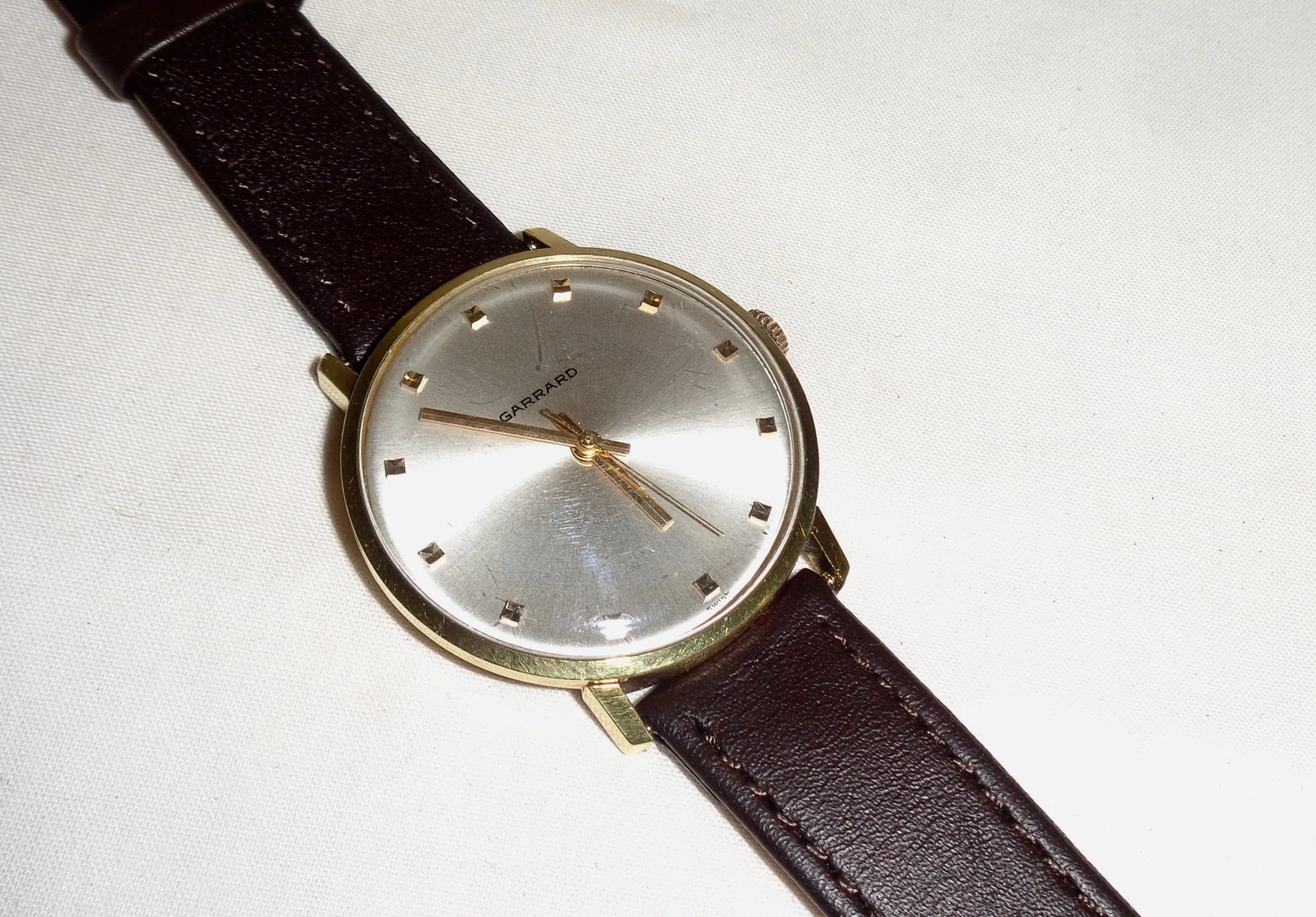 1970s Garrard Gold Plated 17 Jewel Manual Wind Watch With An ETA 2391 Movement