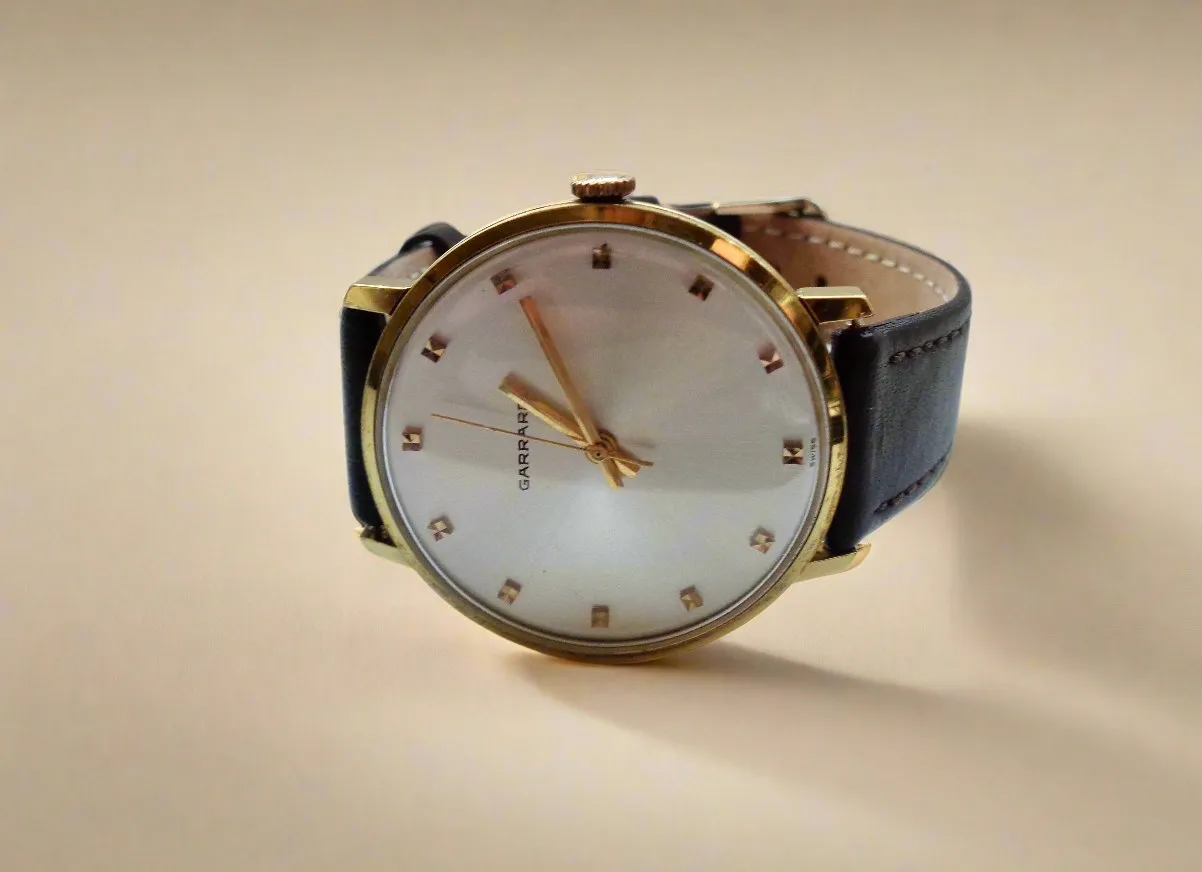 1970s Garrard Gold Plated 17 Jewel Manual Wind Watch With An ETA 2391 Movement