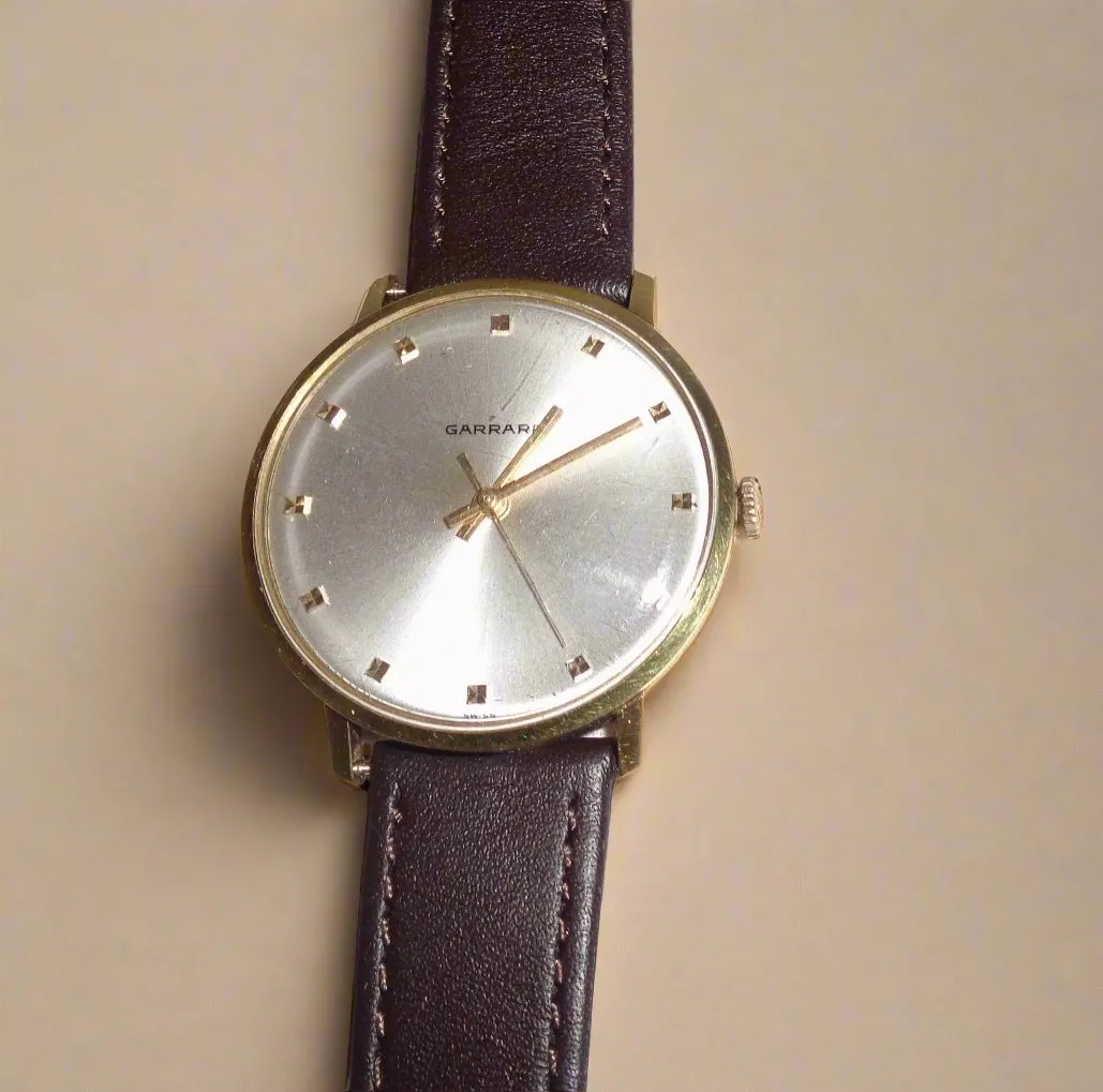 1970s Garrard Gold Plated 17 Jewel Manual Wind Watch With An ETA 2391 Movement