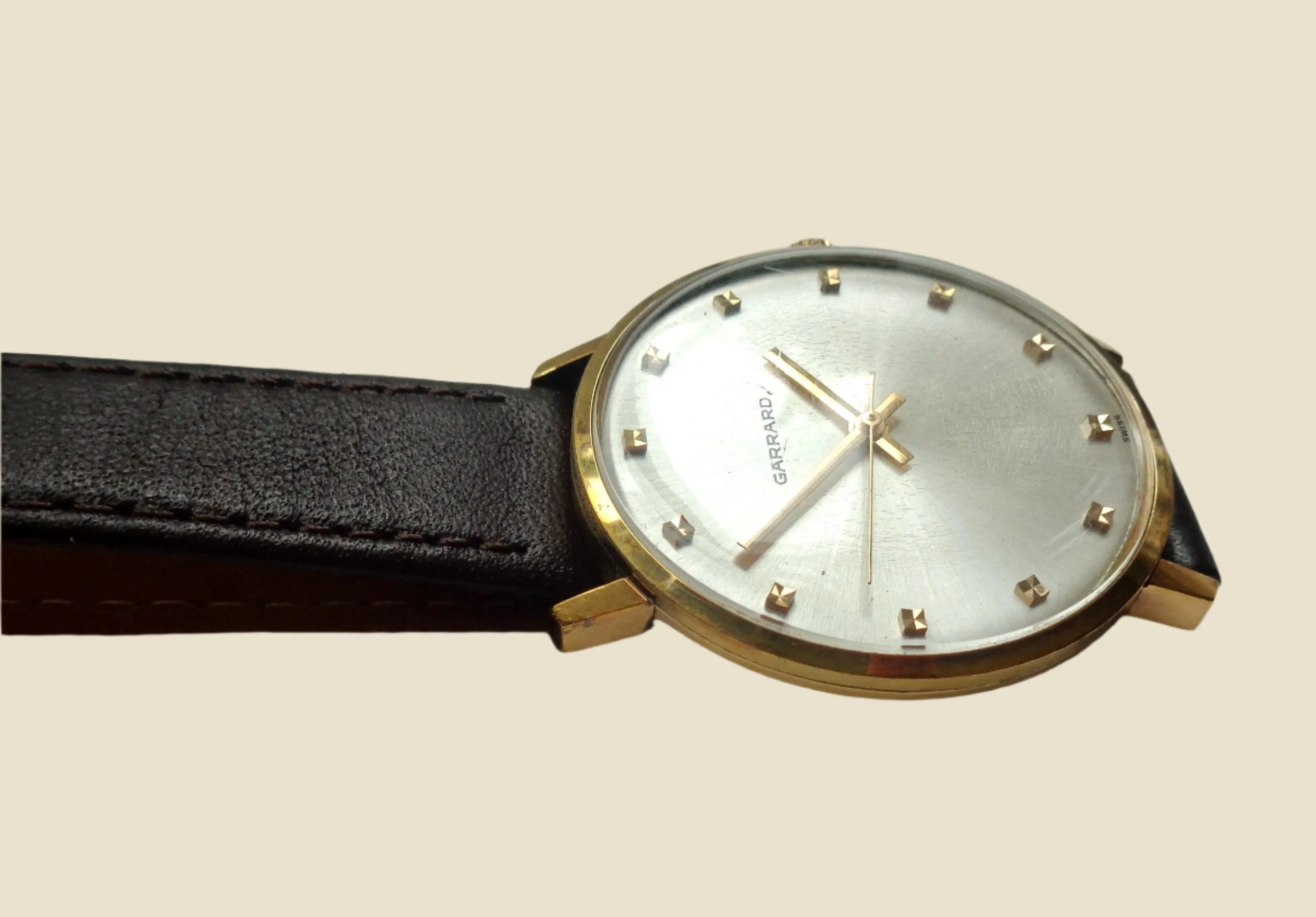 1970s Garrard Gold Plated 17 Jewel Manual Wind Watch With An ETA 2391 Movement