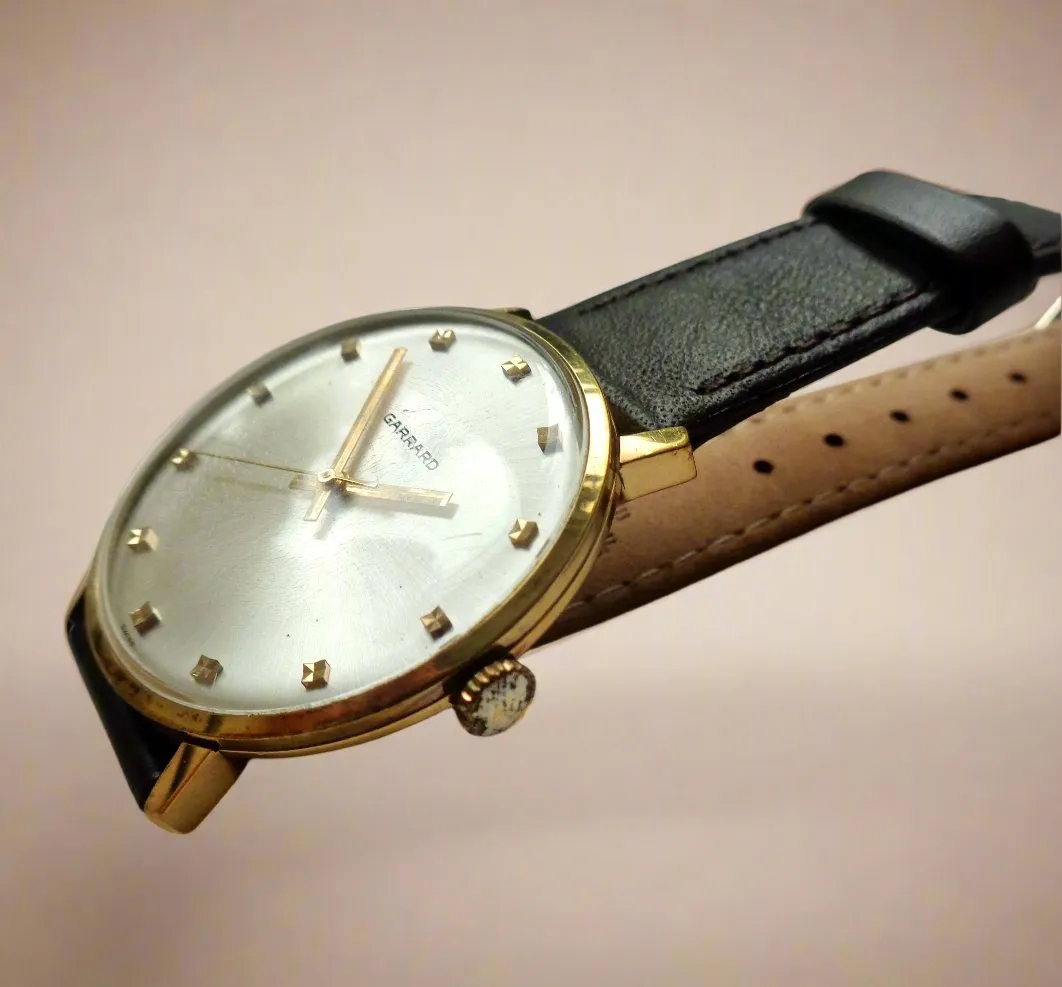 1970s Garrard Gold Plated 17 Jewel Manual Wind Watch With An ETA 2391 Movement