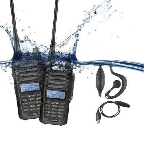 2 pcs x Baofeng GT-3WP Waterproof Two Way Radio   1 x Programming Cable [DISCONTINUED]