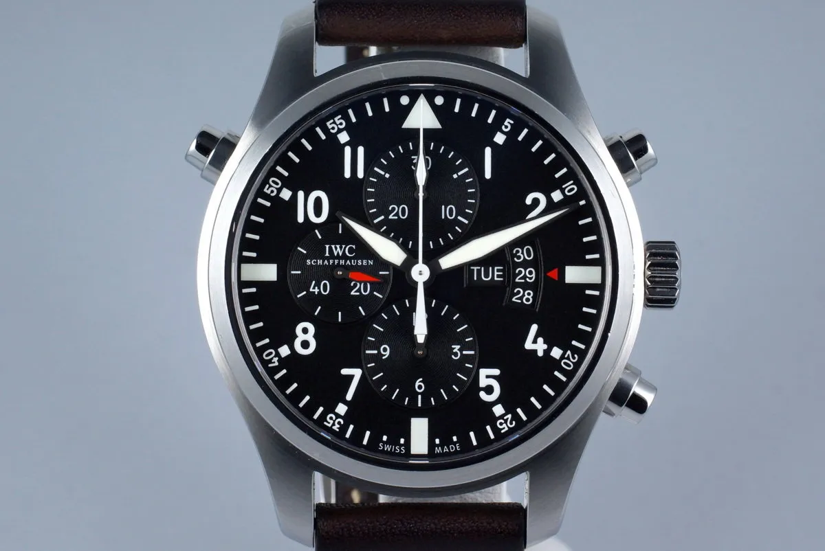 2015 IWC Pilot’s Watch Double Chronograph IW3778 with Box and Papers