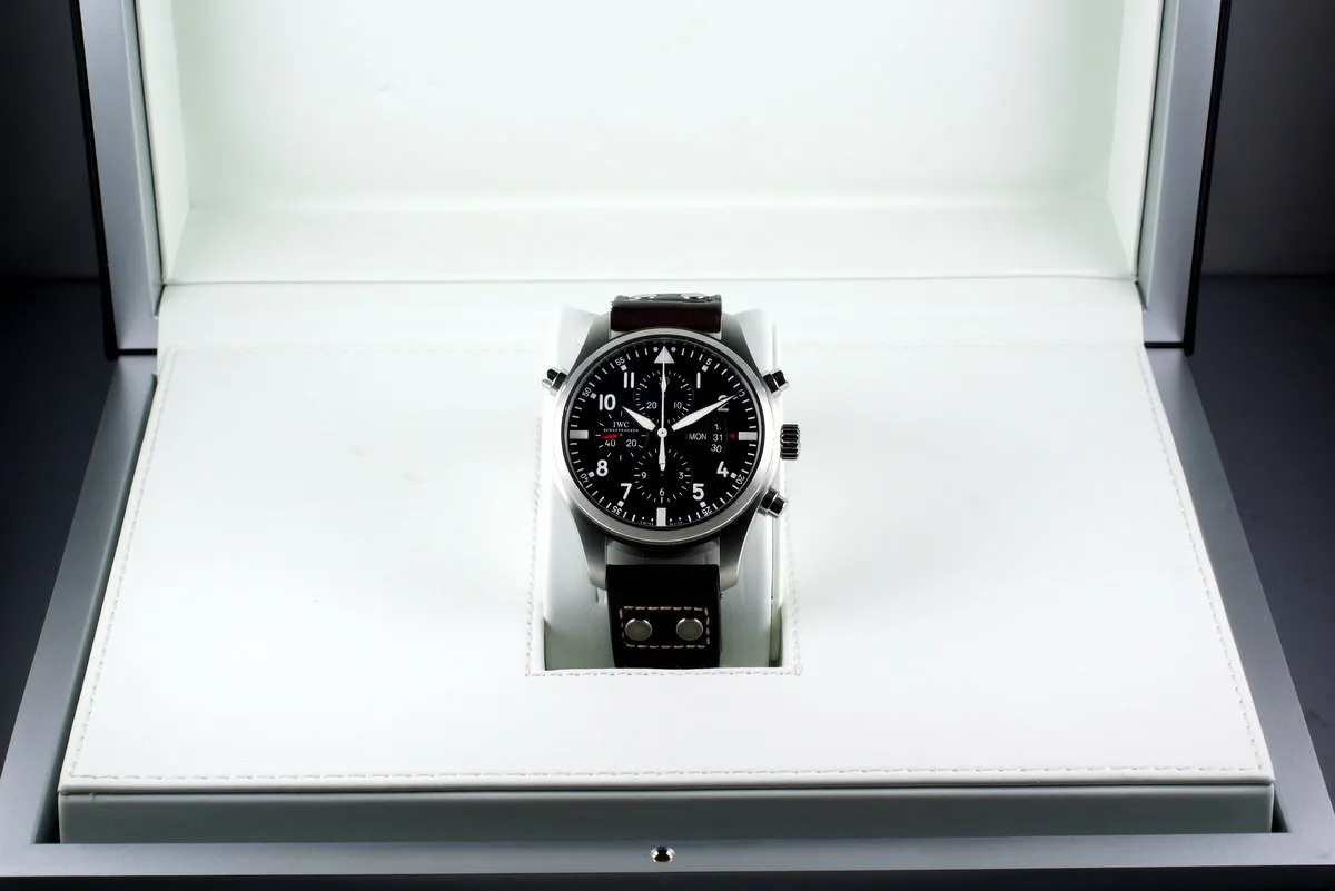 2015 IWC Pilot’s Watch Double Chronograph IW3778 with Box and Papers