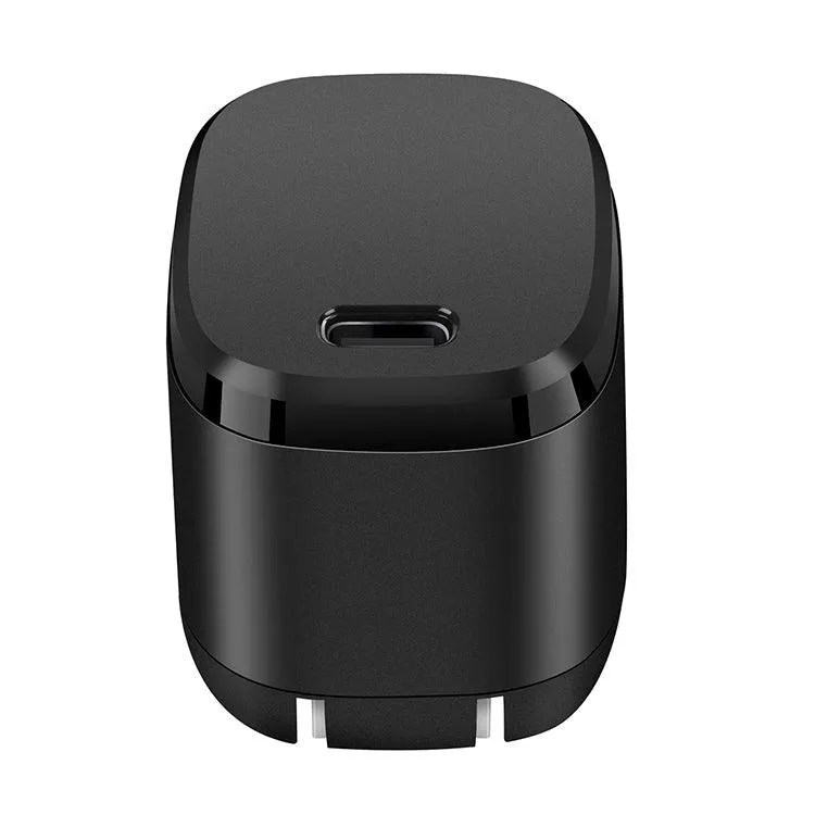 20W USB-C Travel Charger with Flame Retardant Design - Compact Wine Barrel Shape, US Plug