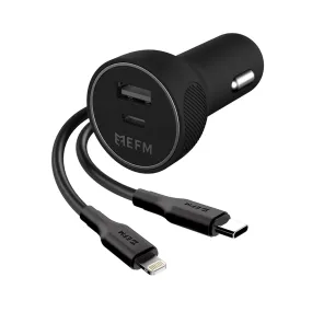 39W Dual Port Car Charger - With Type-C to Lightning Cable