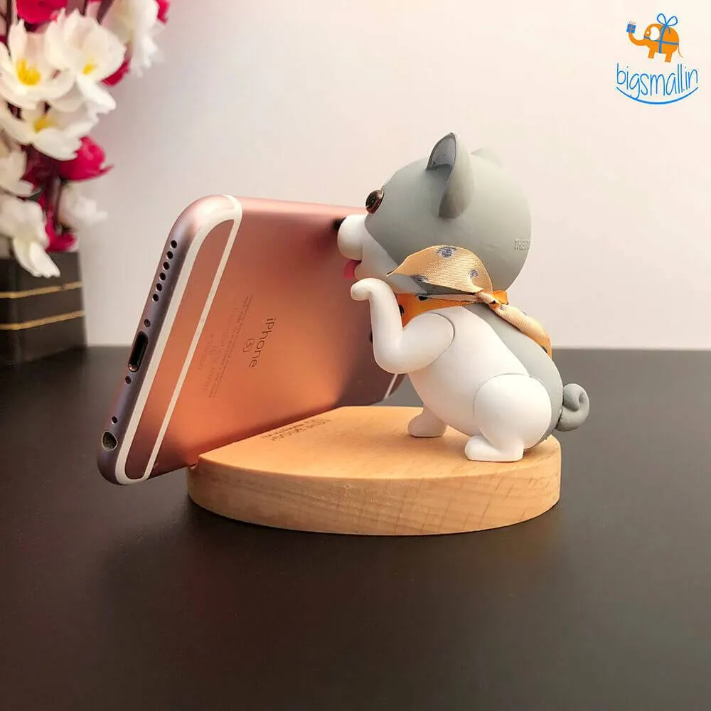 3D Wooden Doggo Mobile Stand