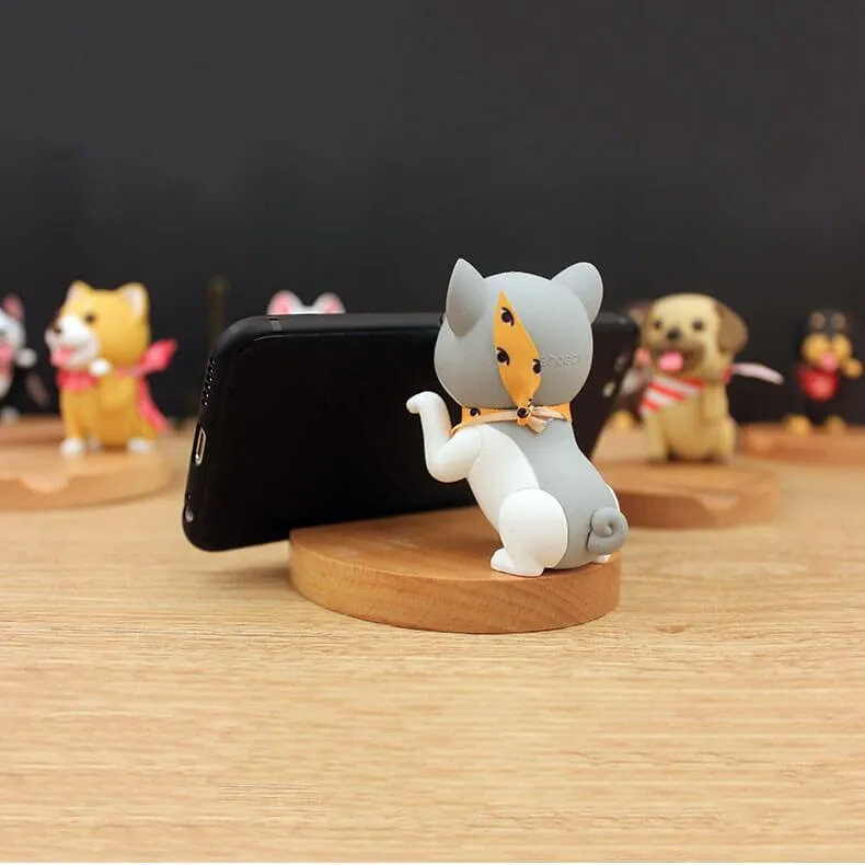 3D Wooden Doggo Mobile Stand