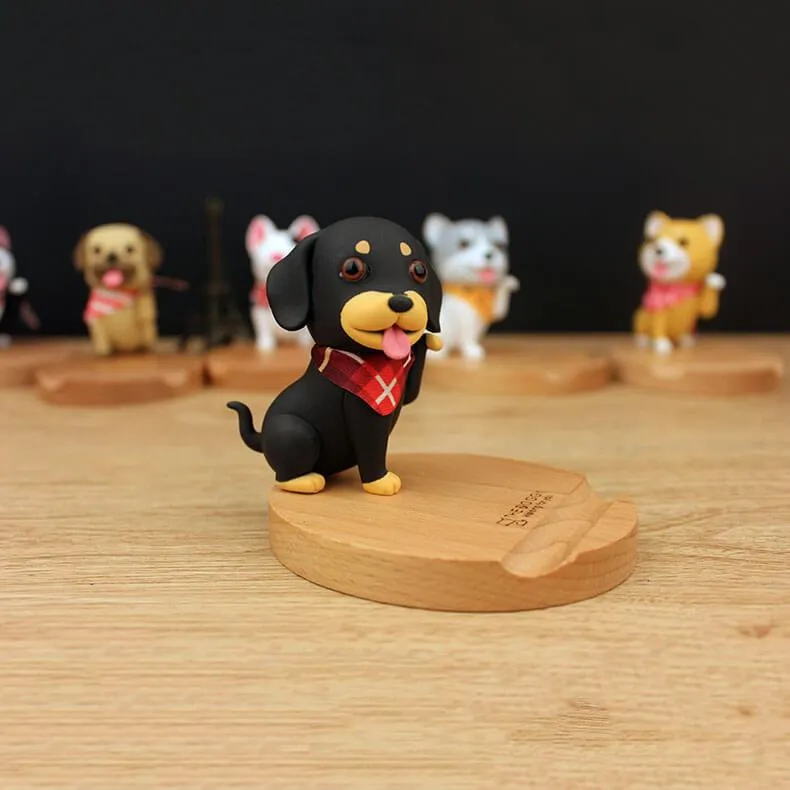 3D Wooden Doggo Mobile Stand