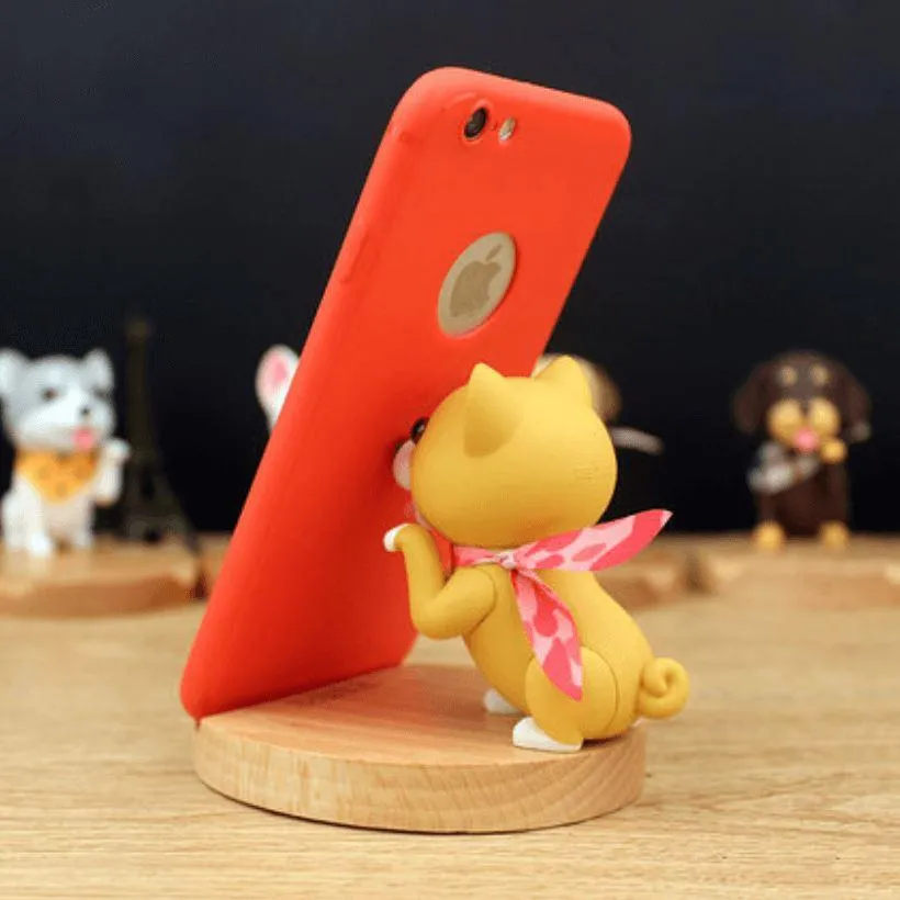 3D Wooden Doggo Mobile Stand