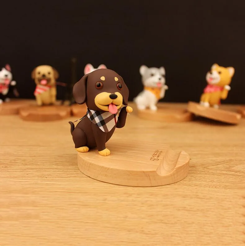 3D Wooden Doggo Mobile Stand