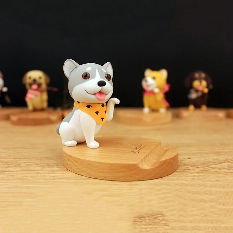 3D Wooden Doggo Mobile Stand