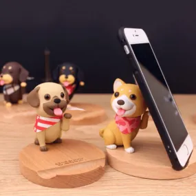 3D Wooden Doggo Mobile Stand