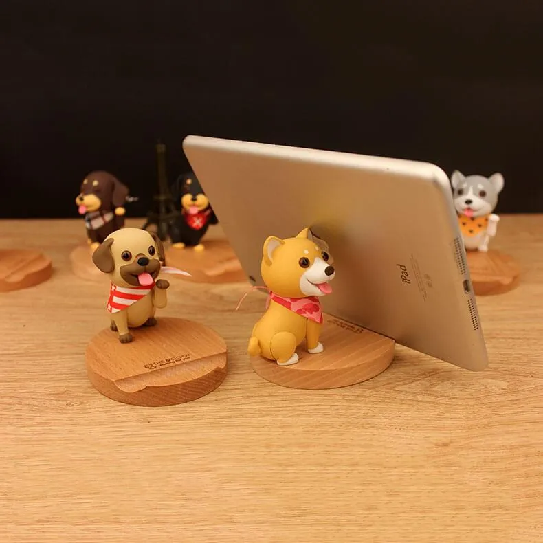 3D Wooden Doggo Mobile Stand