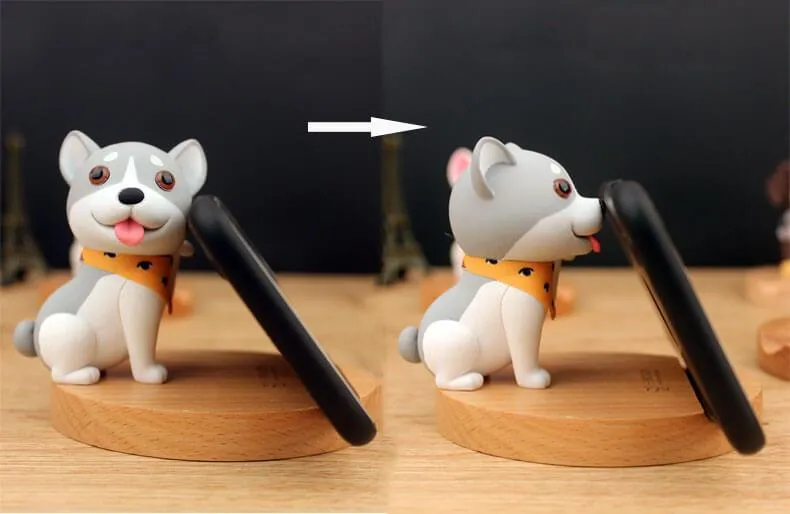 3D Wooden Doggo Mobile Stand