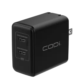 45W Wall Charger w/ 2x USB-C Charging Ports