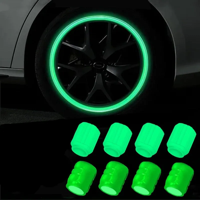 4PCS Luminous Car Valve Caps