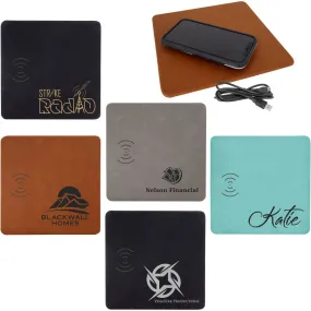 8" x 8" Laserable Leatherette Phone Charging Mat