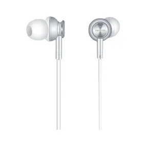 Aiwa In-Ear Gel Performance Wired Earbuds with Mic (White)