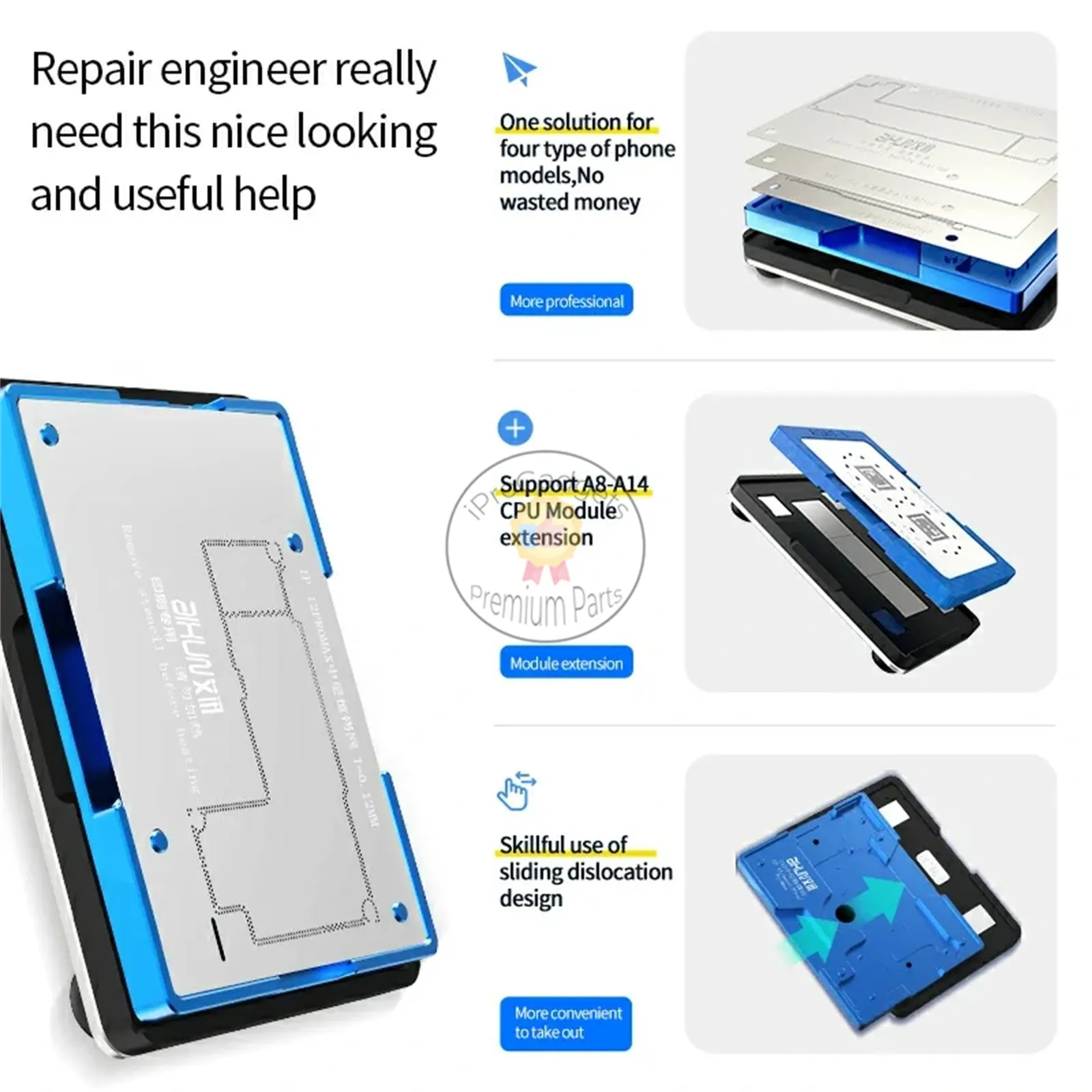 AiXun Z12 Strong Magnetic Middle Frame Reballing Platform for iPhone 12 Series