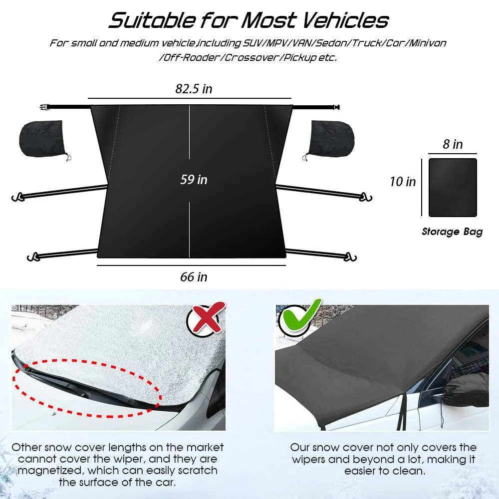 Anypack Car Front Windshield Cover Sun Shade Snow Car Cover Sunshield Dust Waterproof Protection Outdoor Exterior Protector