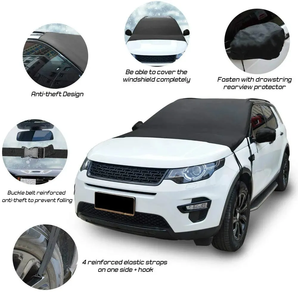 Anypack Car Front Windshield Cover Sun Shade Snow Car Cover Sunshield Dust Waterproof Protection Outdoor Exterior Protector