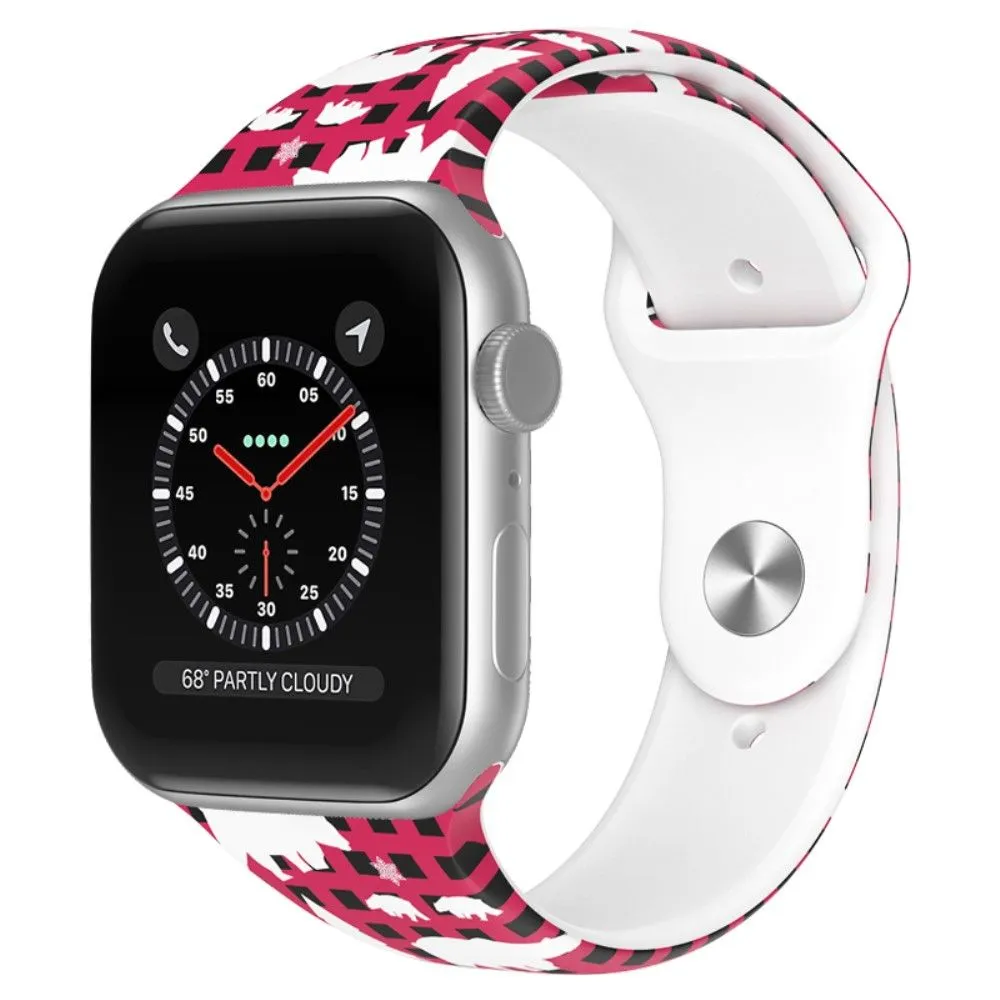 Apple Watch (45mm) christmas pattern silicone watch strap - Polar Bear / Size: S