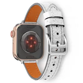 Apple Watch (45mm) genuine woven leather watch strap - Silver