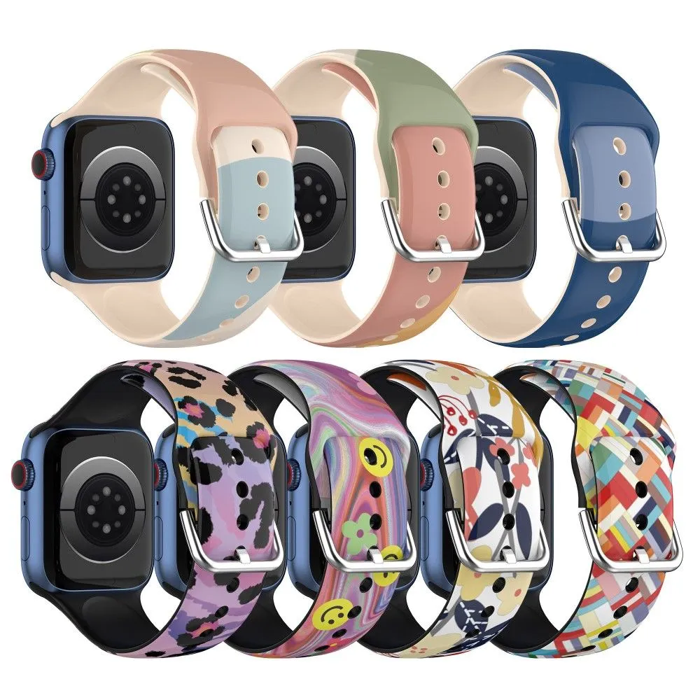 Apple Watch (45mm) IML colorful pattern silicone watch strap - Beast