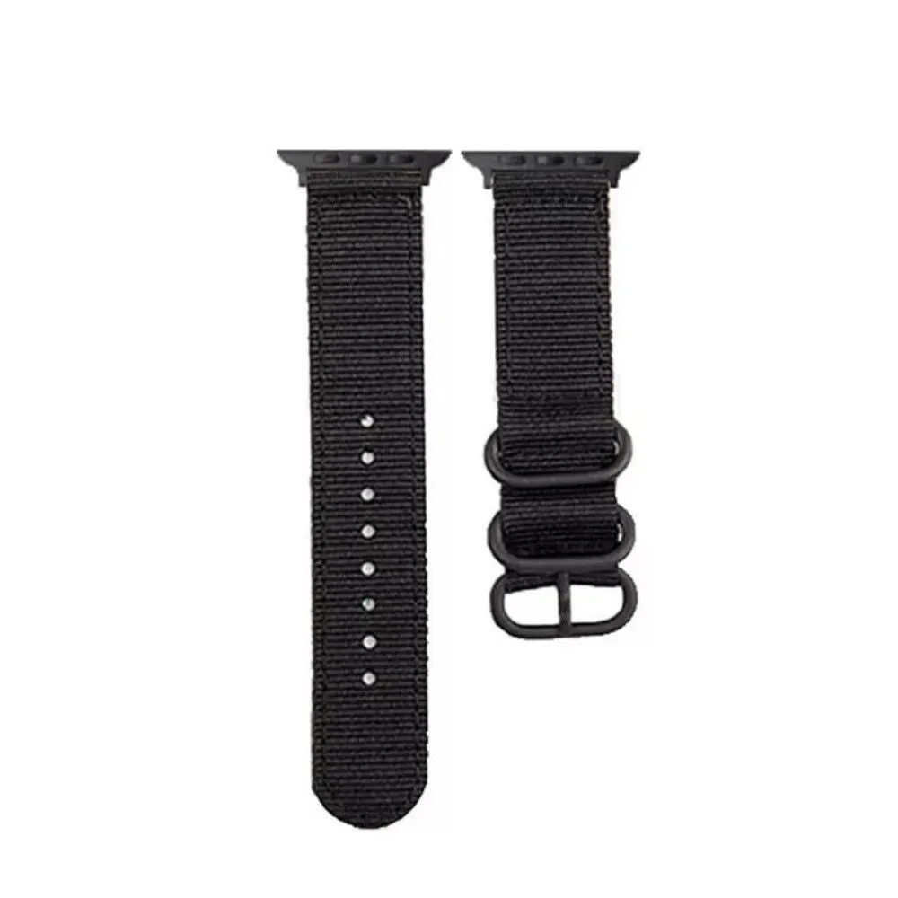 Apple Watch (45mm) woven nylon watch strap - Black