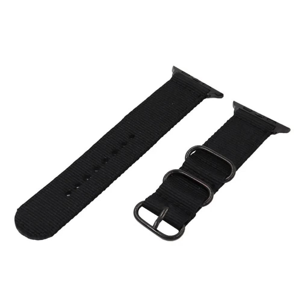 Apple Watch (45mm) woven nylon watch strap - Black