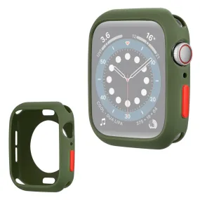 Apple Watch Series 6 / 5 40mm candy color silicone frame - Army Green / Red