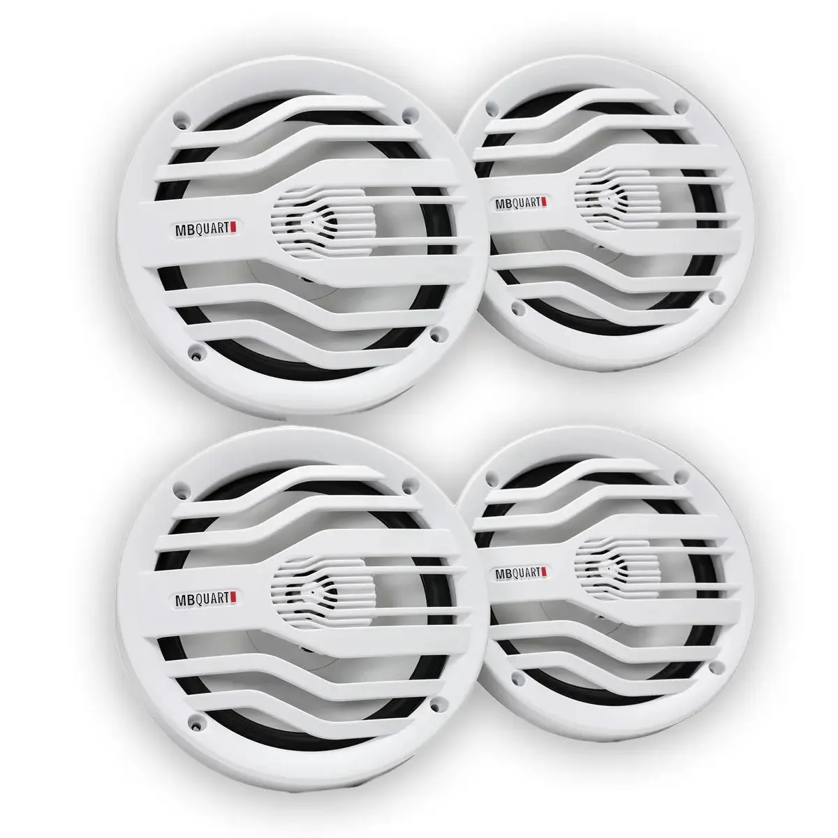 Aquatic Av AQ-MP-5UBT-S Marine Stereo & NK2-116W 6.5" 2-Way Coaxial Marine Speakers (2 pair)