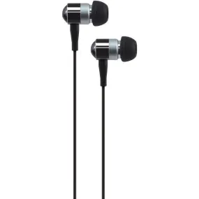 AT&T PEB02-BLK PEB02 In-Ear Aluminum Stereo Earbuds (Black)