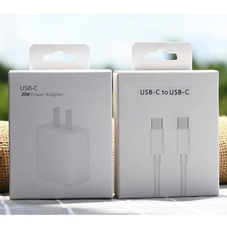 AU-20W PD Quick Charge USB-C Travel Power Adapter with Type-C Data Cable, AU Plug