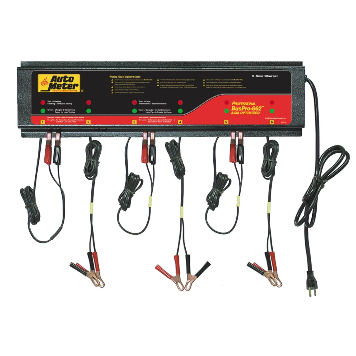 AutoMeter BUSPRO-662 BUSPRO-662; AGM Optimized Smart Battery Charger-6 Channel; 230v 5 amp