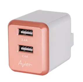 Avier COLOR MIX 4.8A USB 電源供應器 (24W/ Dual Port USB) - Rose Gold - Brand New