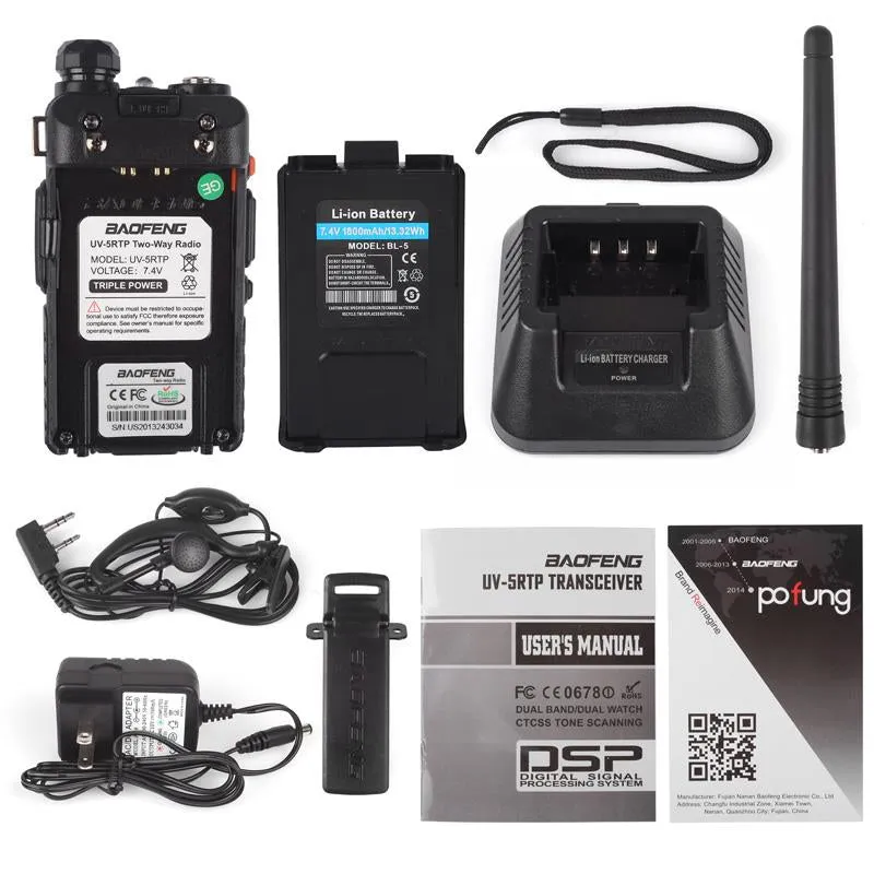 Baofeng UV-5RTP | Dual Band | 8W/4W/1W | Tri-power Two Way Radio