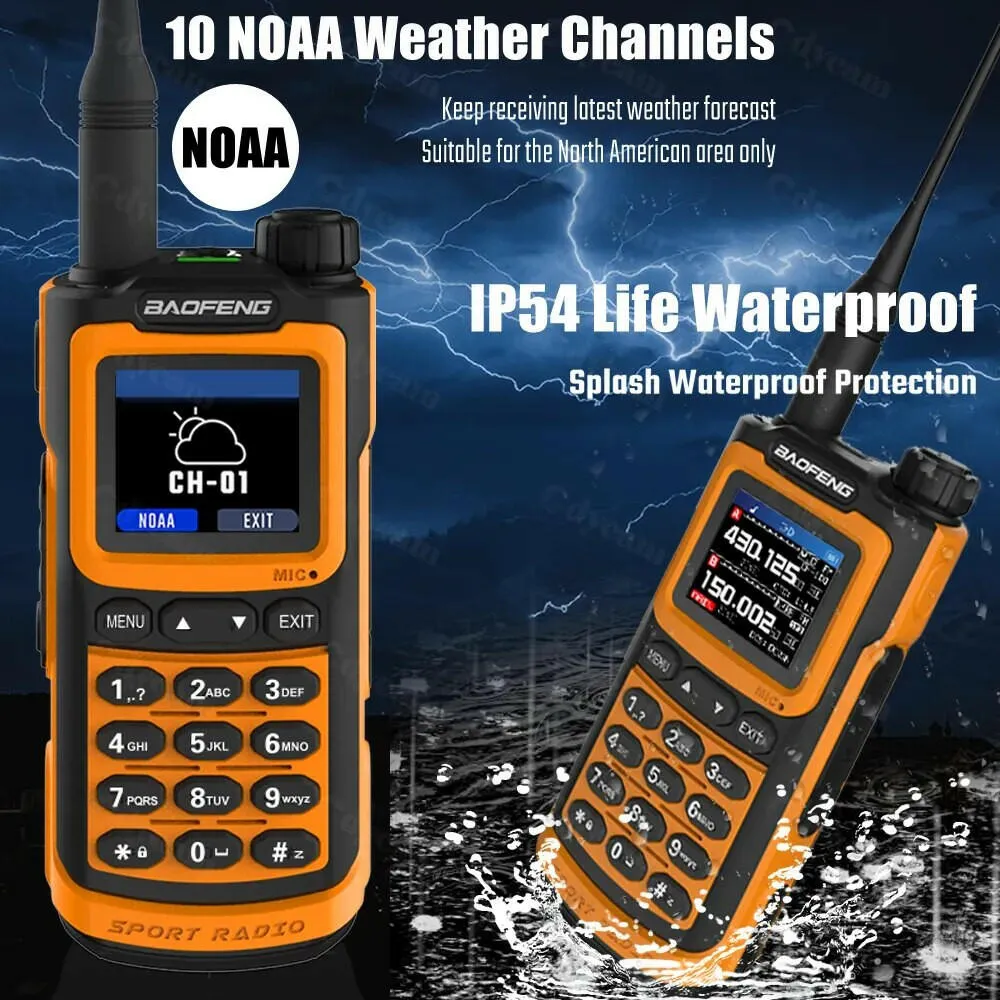 Baofeng UV-G30 Pro V2 Walkie Talkie 10W Type C Charging Dual/Tri Band Optional NOAA 1.77 Inch LCD Screen FM Waterproof UV17 16