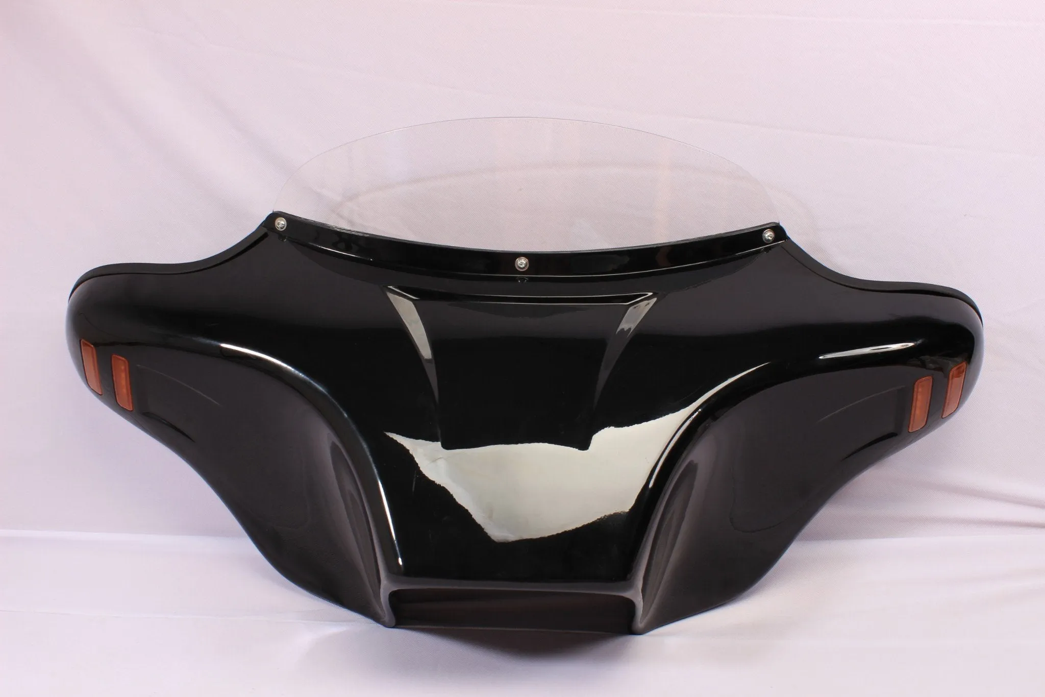 Batwing Fairing Windshield 4 Harley Davidson Fld Dyna Switchback Painted Vivid Black Abs Red Amber Lights