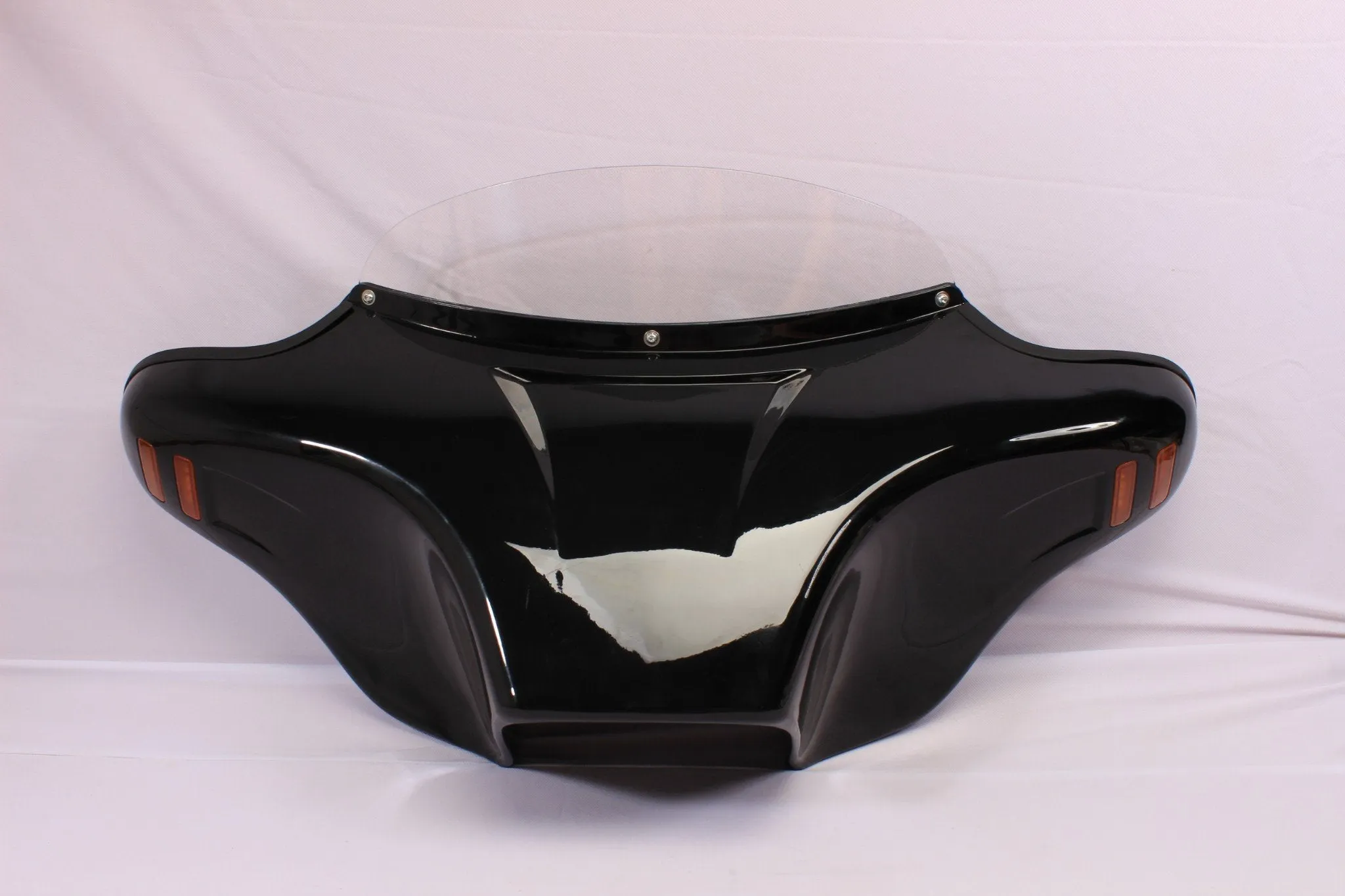 Batwing Fairing Windshield 4 Harley Davidson Fld Dyna Switchback Painted Vivid Black Abs Red Amber Lights