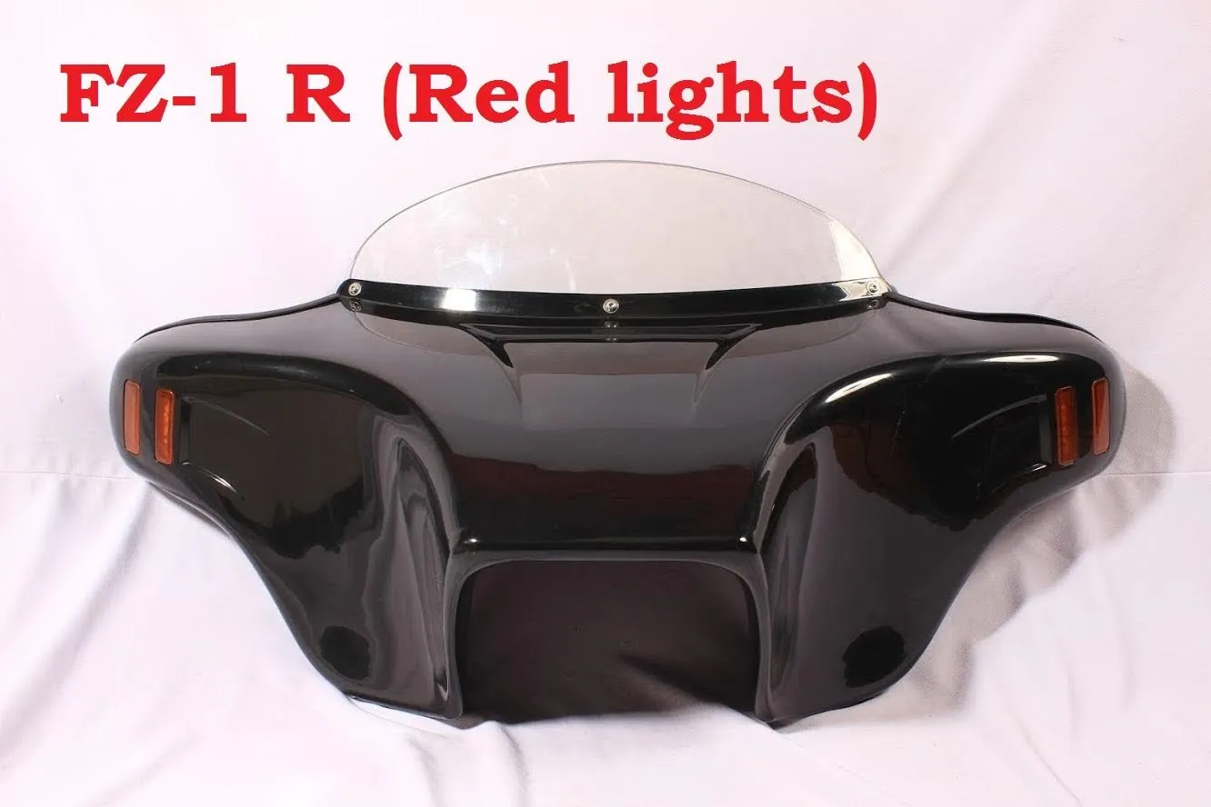 Batwing Fairing Windshield 4 Harley Heritage Softail Red Led painted vivid FZ-1