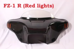 Batwing Fairing Windshield 4 Harley Heritage Softail Red Led painted vivid FZ-1