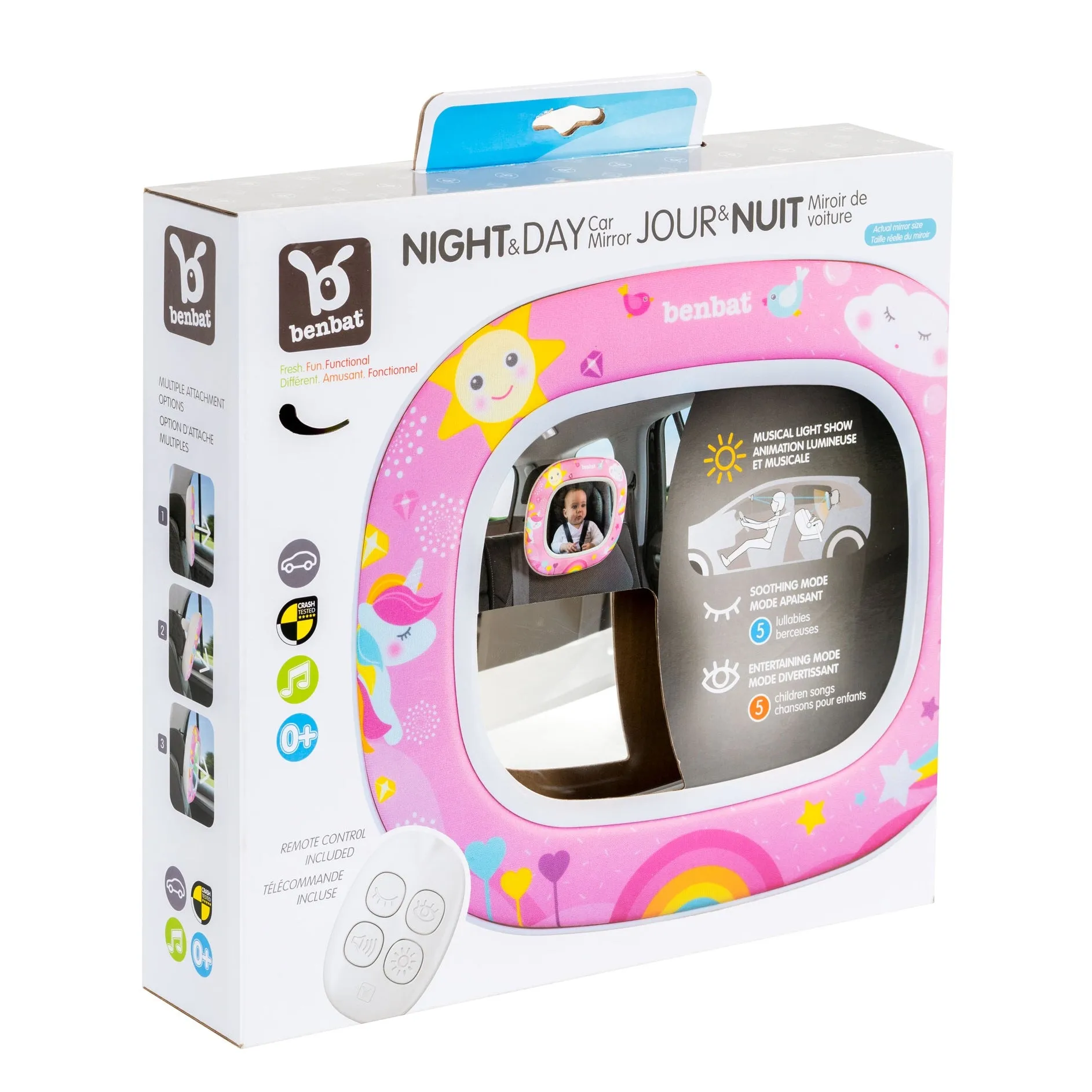 Benbat - Night & Day Car Mirror Magical Unicorn