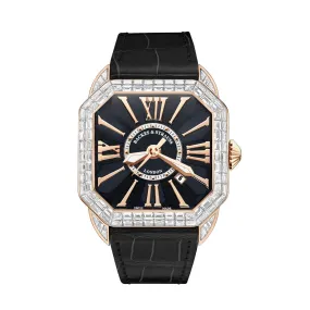 Berkeley Baguette 43 Luxury Diamond Watch for Men - 43 mm Rose Gold - Backes & Strauss